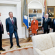 Much of the recent investigative reporting on President Trump involves what took place May 10 at this White House meeting with Russian officials, which was closed to American journalists. (Russian Foreign Ministry)